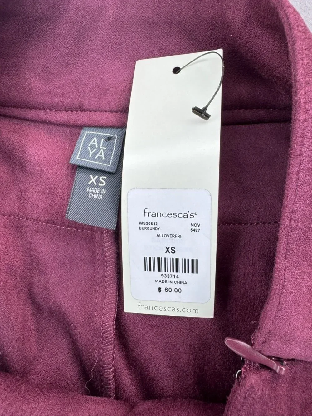 Alya Women XS NWT Fringe Mini Faux Suede Cowgirl Skirt Western Ranch Playful - Picture 3 of 6